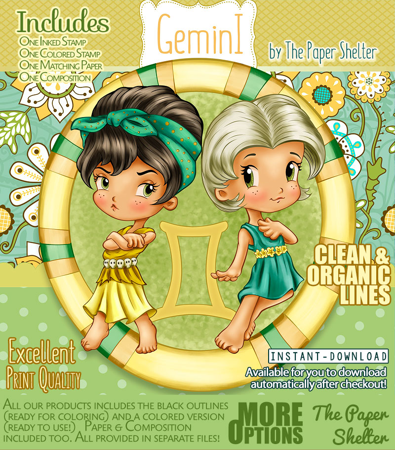 Gemini - Digital Stamp - Click Image to Close