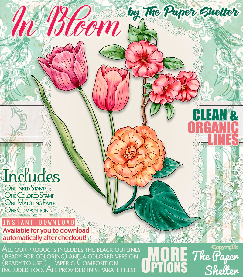 In Bloom - Digital Stamp - Click Image to Close