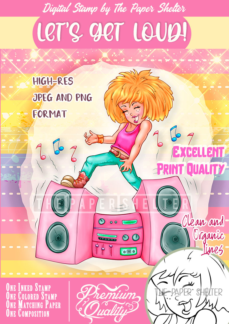 Let's get Loud! - Digital Stamp - Click Image to Close