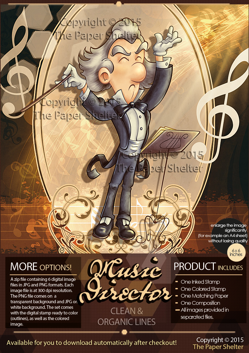 Music Director -Digital Stamp - Click Image to Close