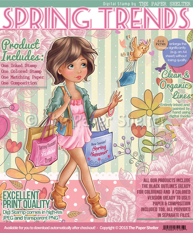 Spring Trends - Digital Stamp - Click Image to Close