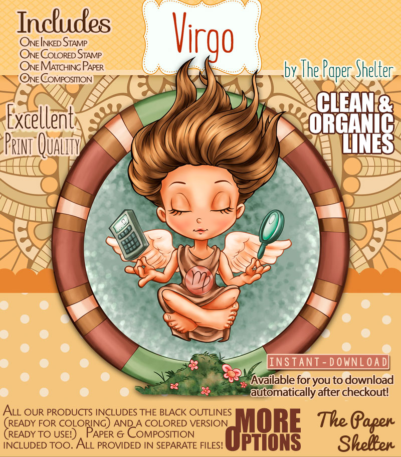 Virgo - Digital Stamp - Click Image to Close