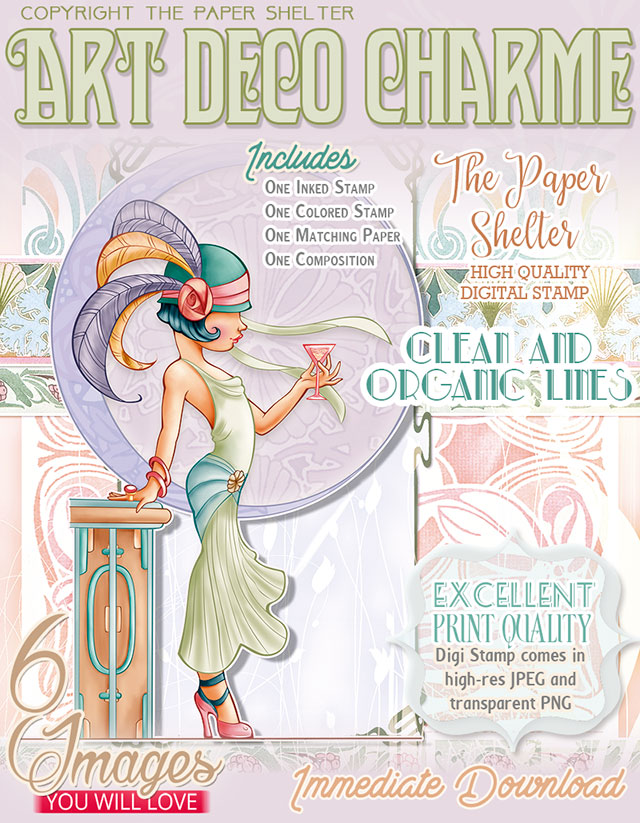 Art Deco Charm - Digital Stamp