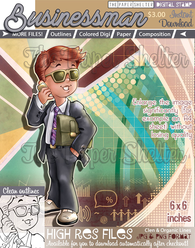 Businessman - Digital Stamp