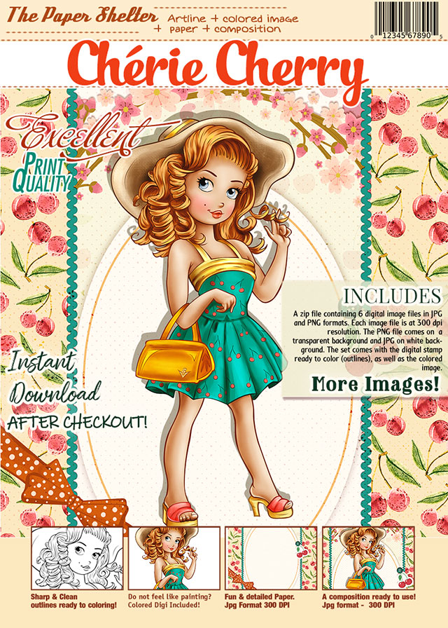 Cherie Cherry - Digital Stamp
