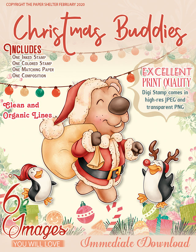 Christmas Buddies - Digital Stamp