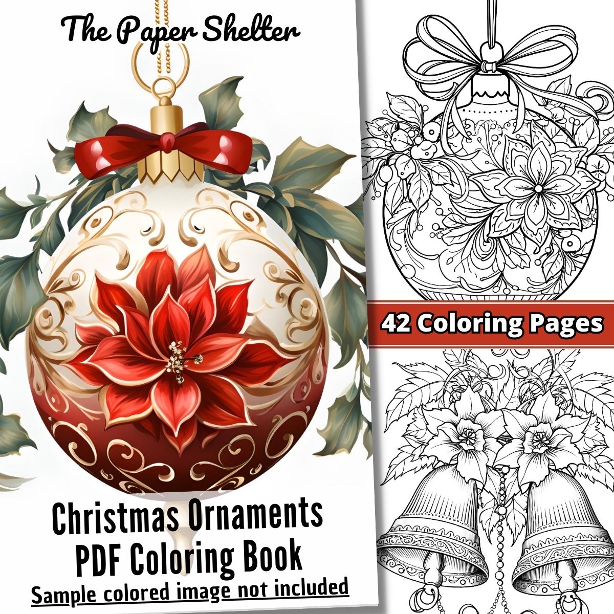 Christmas Ornaments - Digital Coloring Book