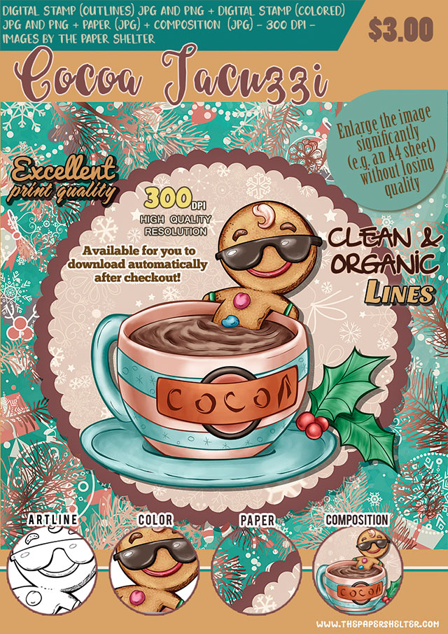 Cocoa Jacuzzi - Digital Stamp