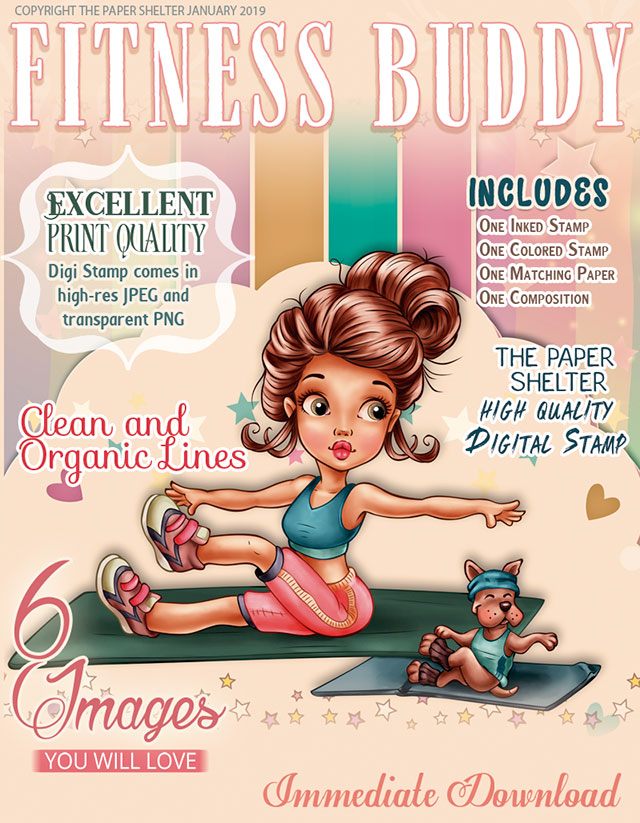 Fitness Buddy - Digital Stamp