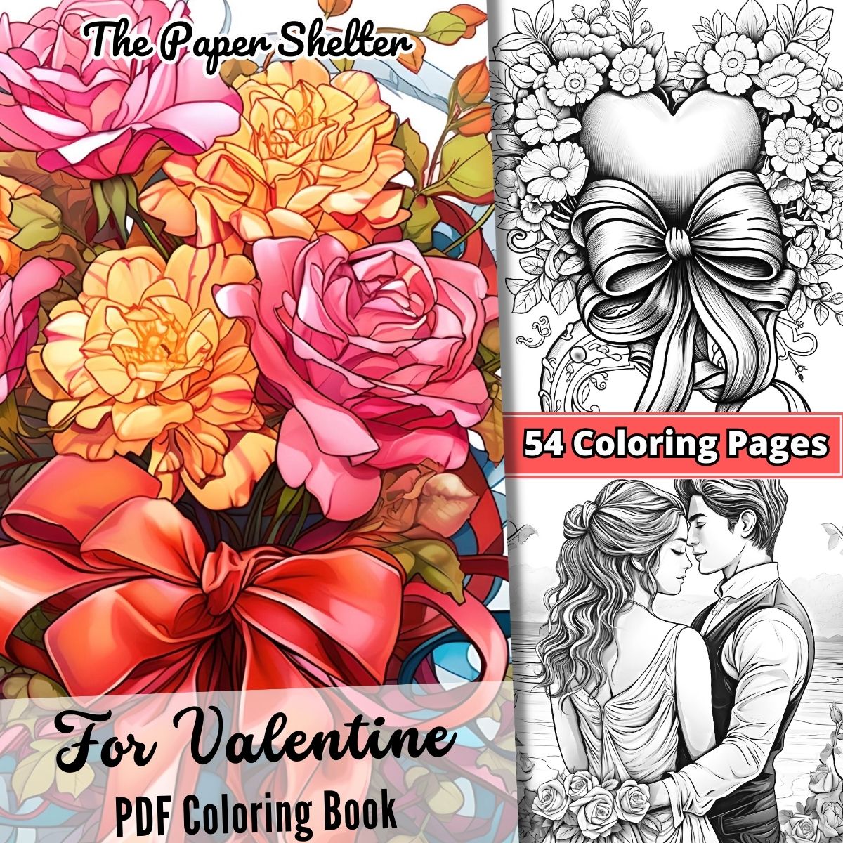 For Valentine - Digital Coloring Book