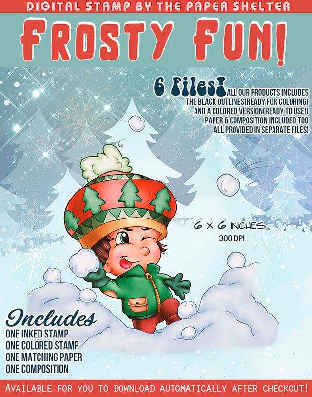 Frosty Fun - Digital Stamp