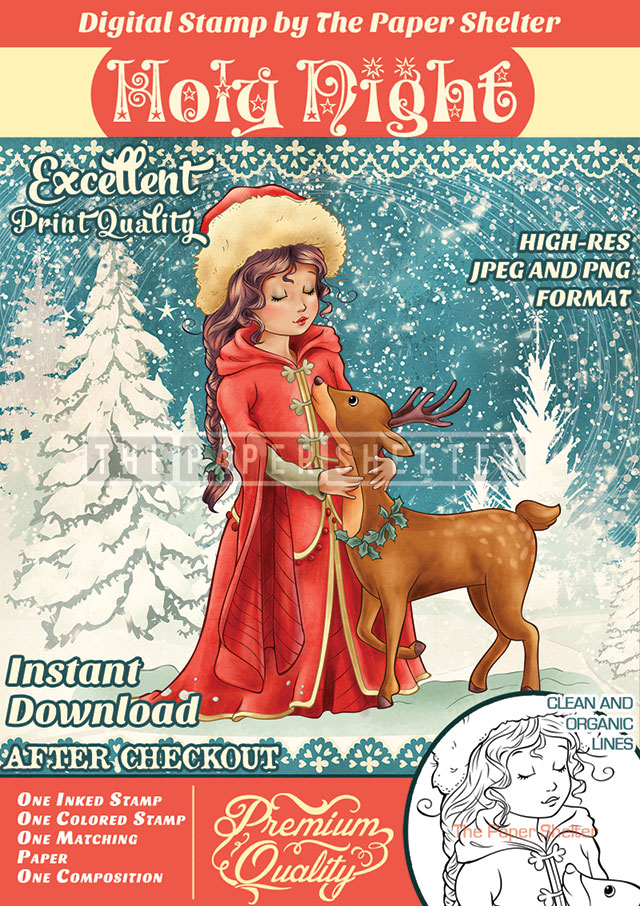 Holy Night - Digital Stamp