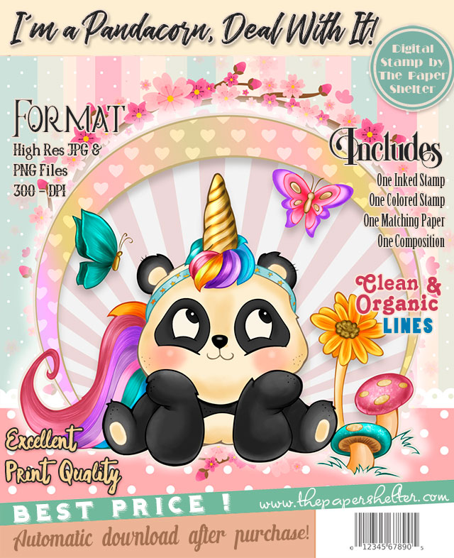 I am a Pandacorn Deal with it! - Digital Stamp