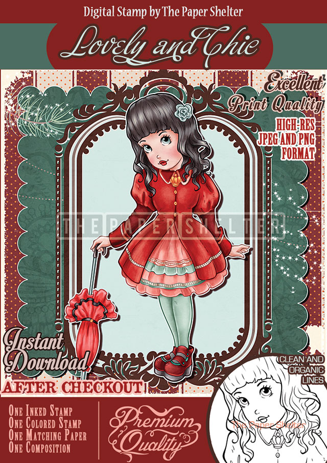 Lovely and Chic - Digital Stamp