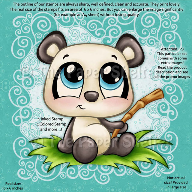 The Most Adorable Panda - Digital Stamp