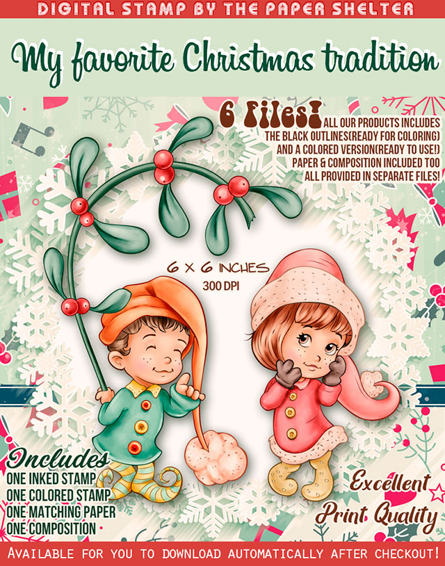 My Favorite Christmas Tradition - Digital Stamp
