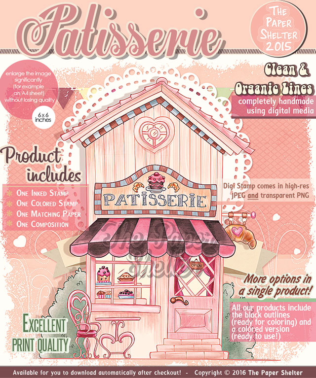 Patisserie - Digital Stamp