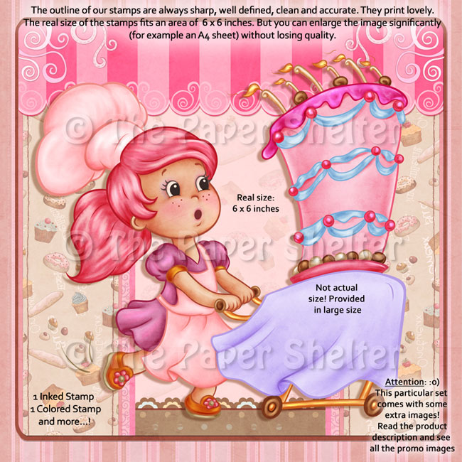 Patissier In Distress - Digital Stamp