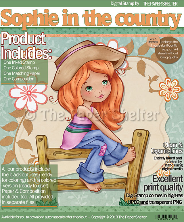 Sophie in the country - Digital Stamp