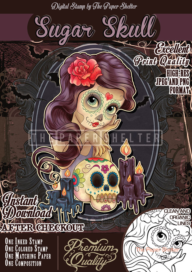 Sugar Skull - Digital Stamp