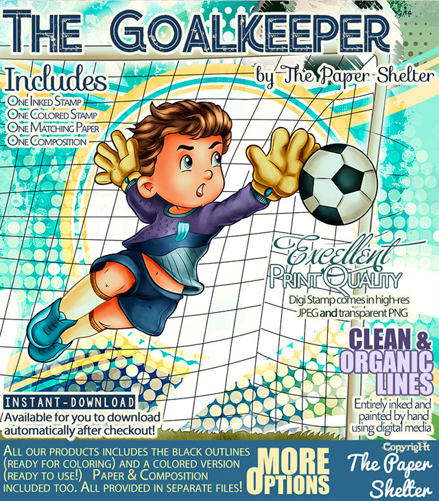 The Goalkeeper - Digital Stamp