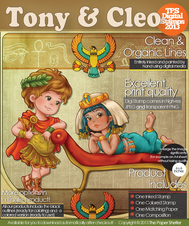 Tony & Cleo - Digital Stamp
