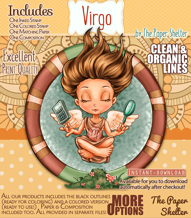 Virgo - Digital Stamp