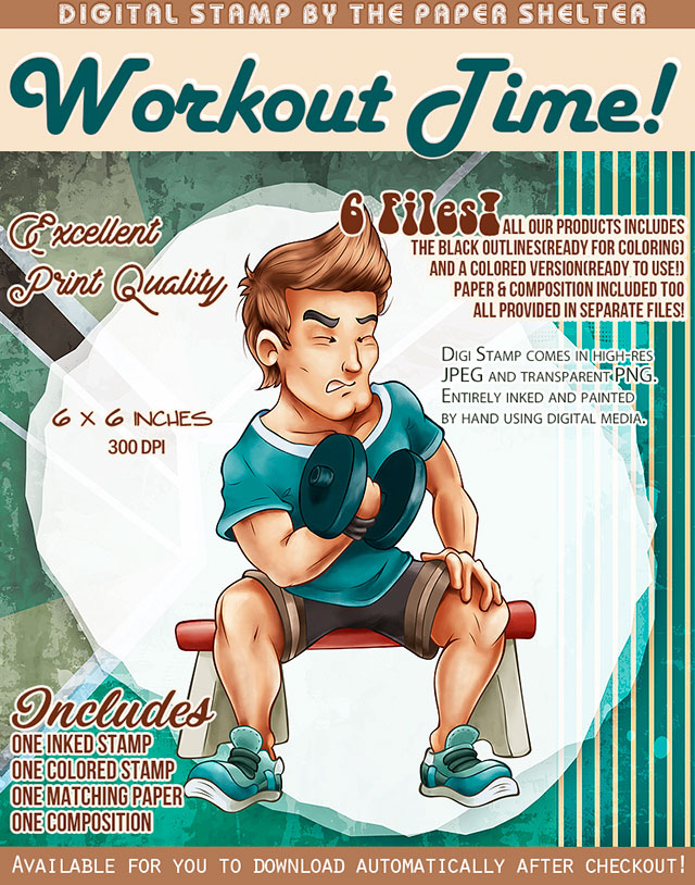 Workout Time! - Digital Stamp