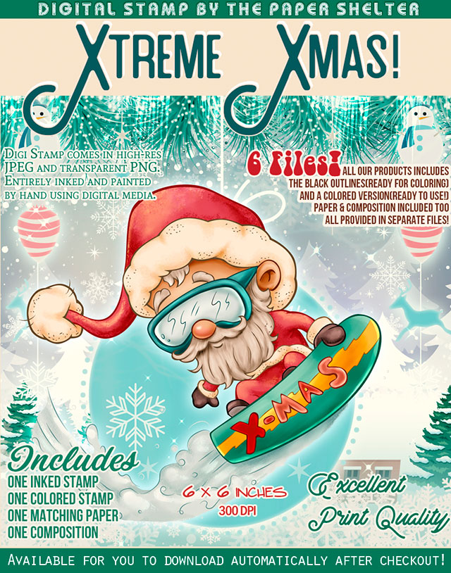 Xtreme Xmas! - Digital Stamp